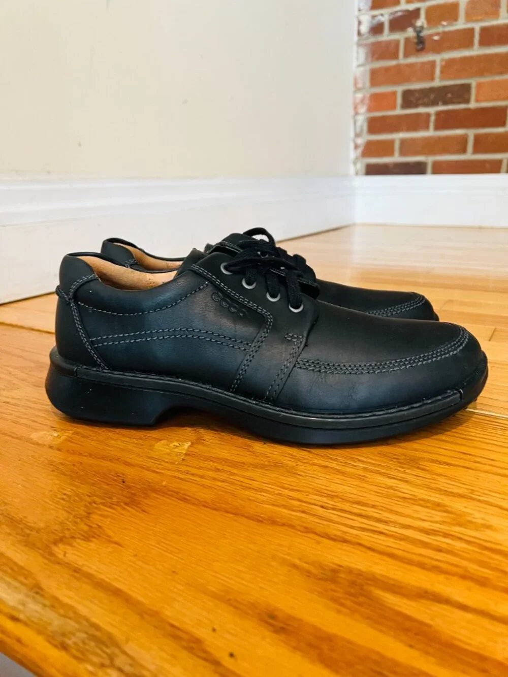ECCO Men's Fusion II Tie Black Shoes Boots Size US 8 NEW